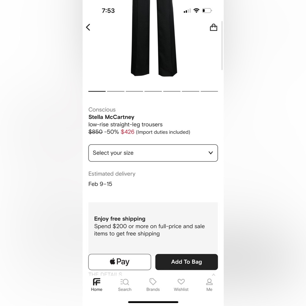 Stella McCartney low-rise straight-leg trousers - Picture 7 of 11